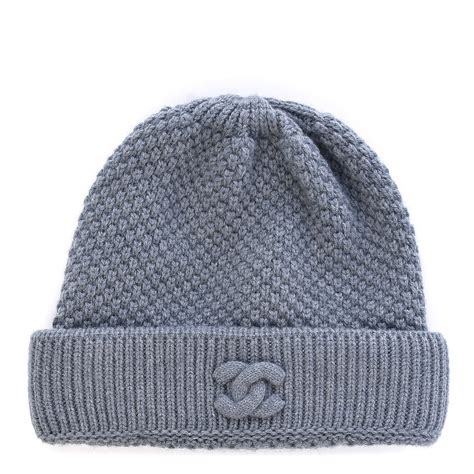 chanel beanie grey